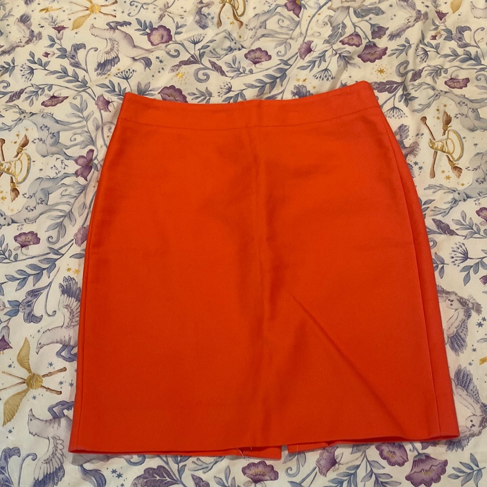 Like New J. Crew hot pink/salmon pencil skirt